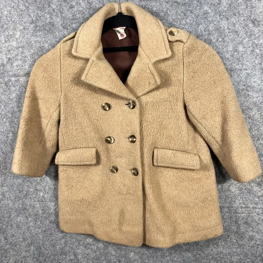Vintage St. Michael Wool Blend‎ 1940’s Child’s Coat, Age 4 Or 40 Inch Height USA